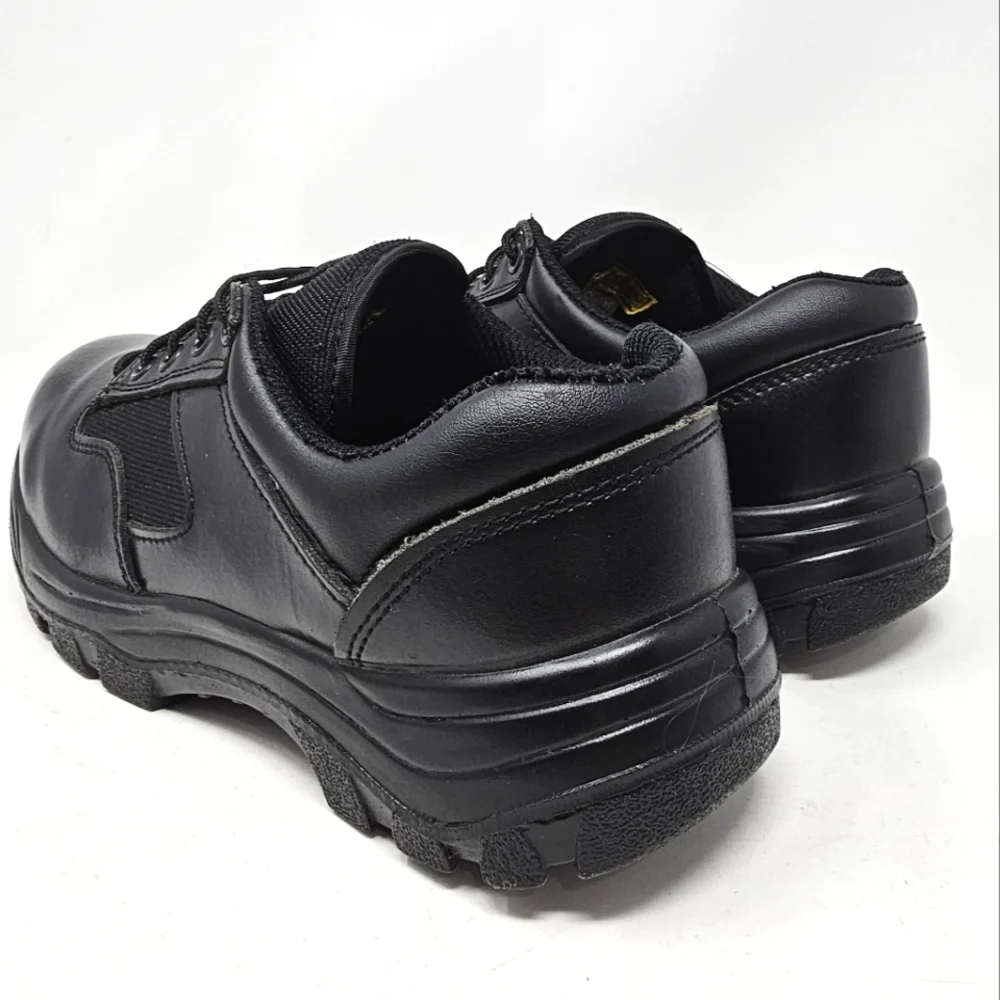 Work Zone Mens Size 6 Safety Toe Black‎ Leather Work Shoes N477 Lace Up